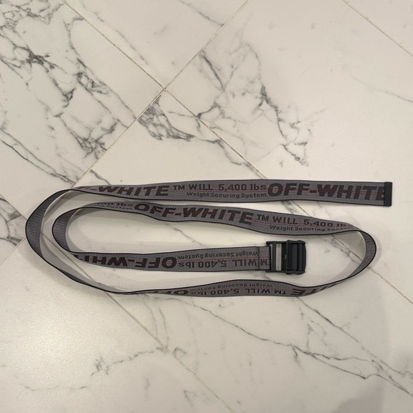 Off-White Industrial Belt in Black and Gray 80” Long - Picture 6 of 6